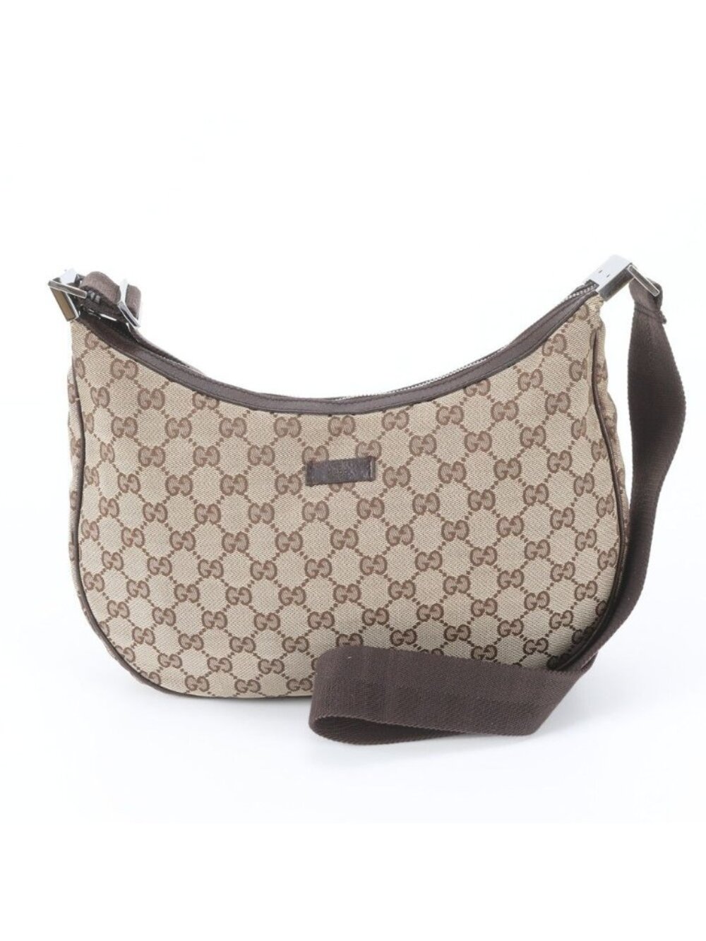 Gucci GG Canvas Leather Shoulder Bag Crossbody Hand